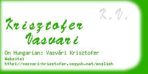 krisztofer vasvari business card