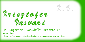 krisztofer vasvari business card